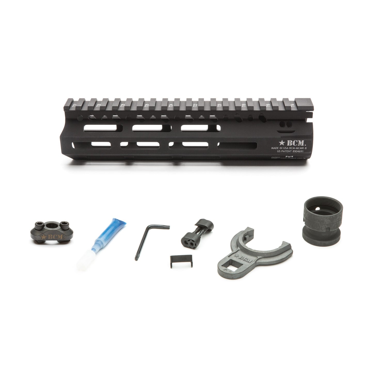 Bcm Gunftr Mcmr Rail 556 8" Blk Mlok