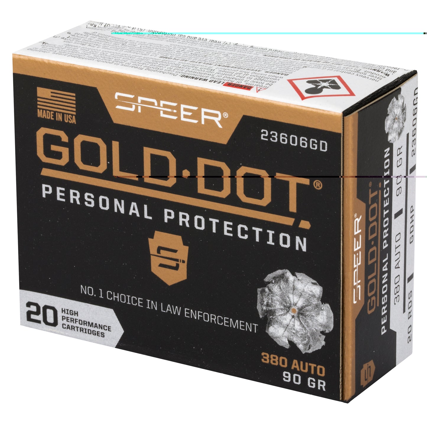 Spr Gold Dot 380acp 90gr Hp 20/200