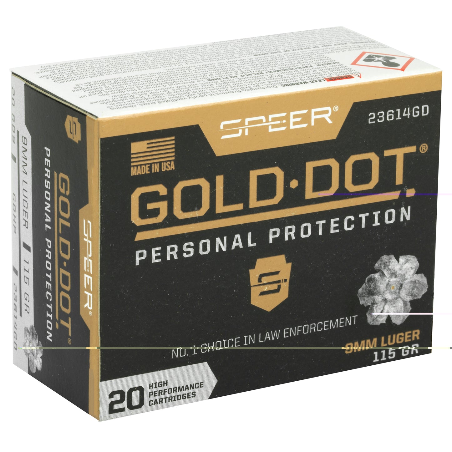 Spr Gold Dot 9mm 115gr Hp 20/200