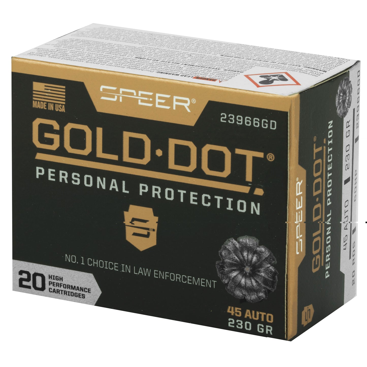 Spr Gold Dot 45acp 230gr Hp 20/200