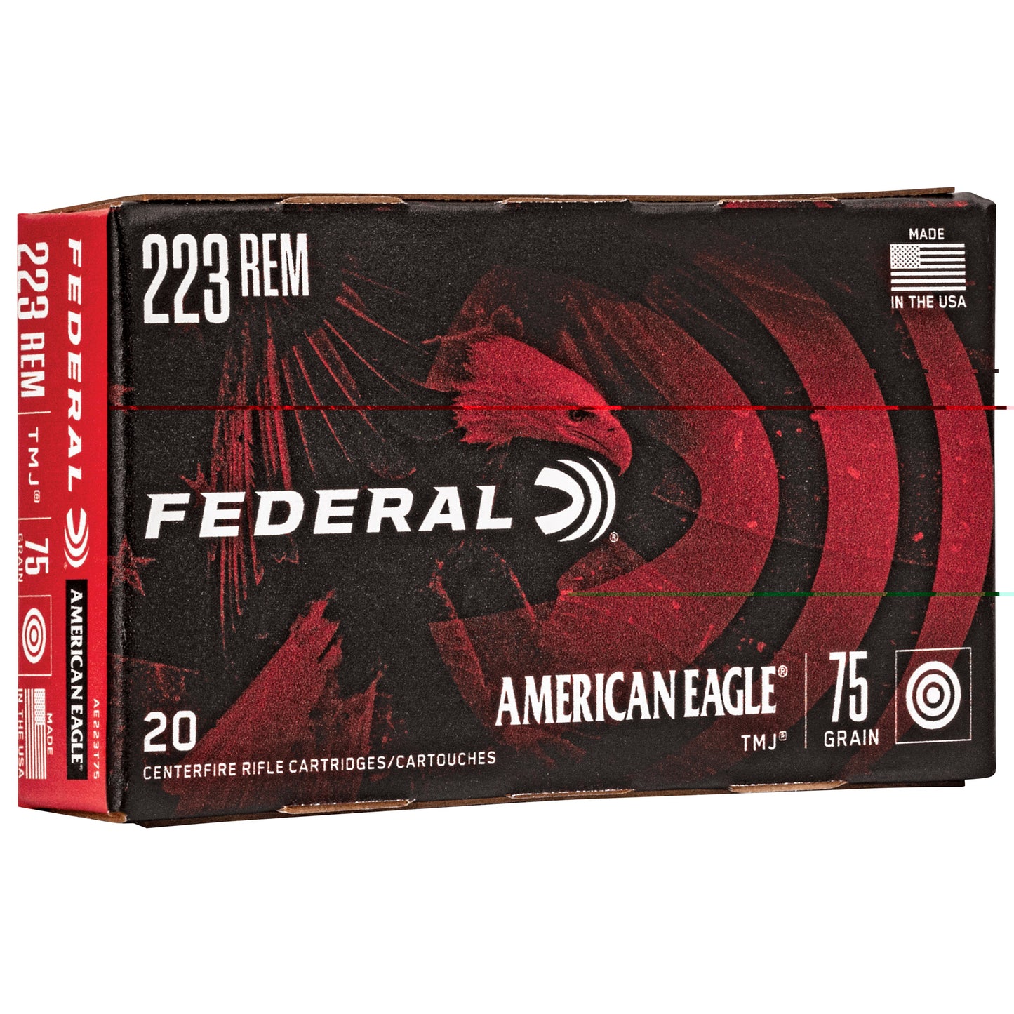 Fed Am Eagle 223 Rem 75gr Tmj 20/500