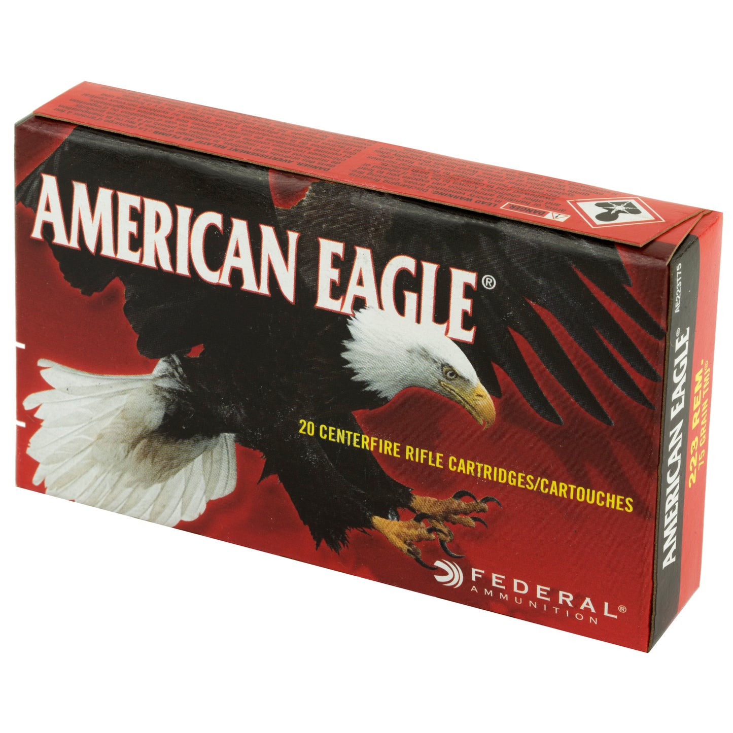 Fed Am Eagle 223 Rem 75gr Tmj 20/500