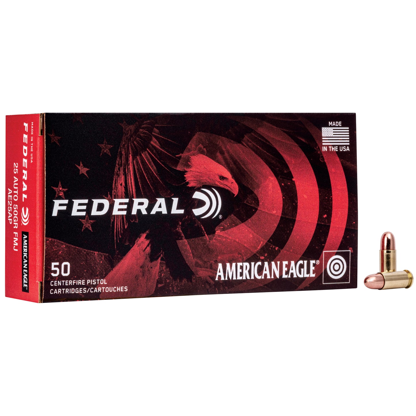 Fed Am Eagle 25acp 50gr Fmj 50/1000