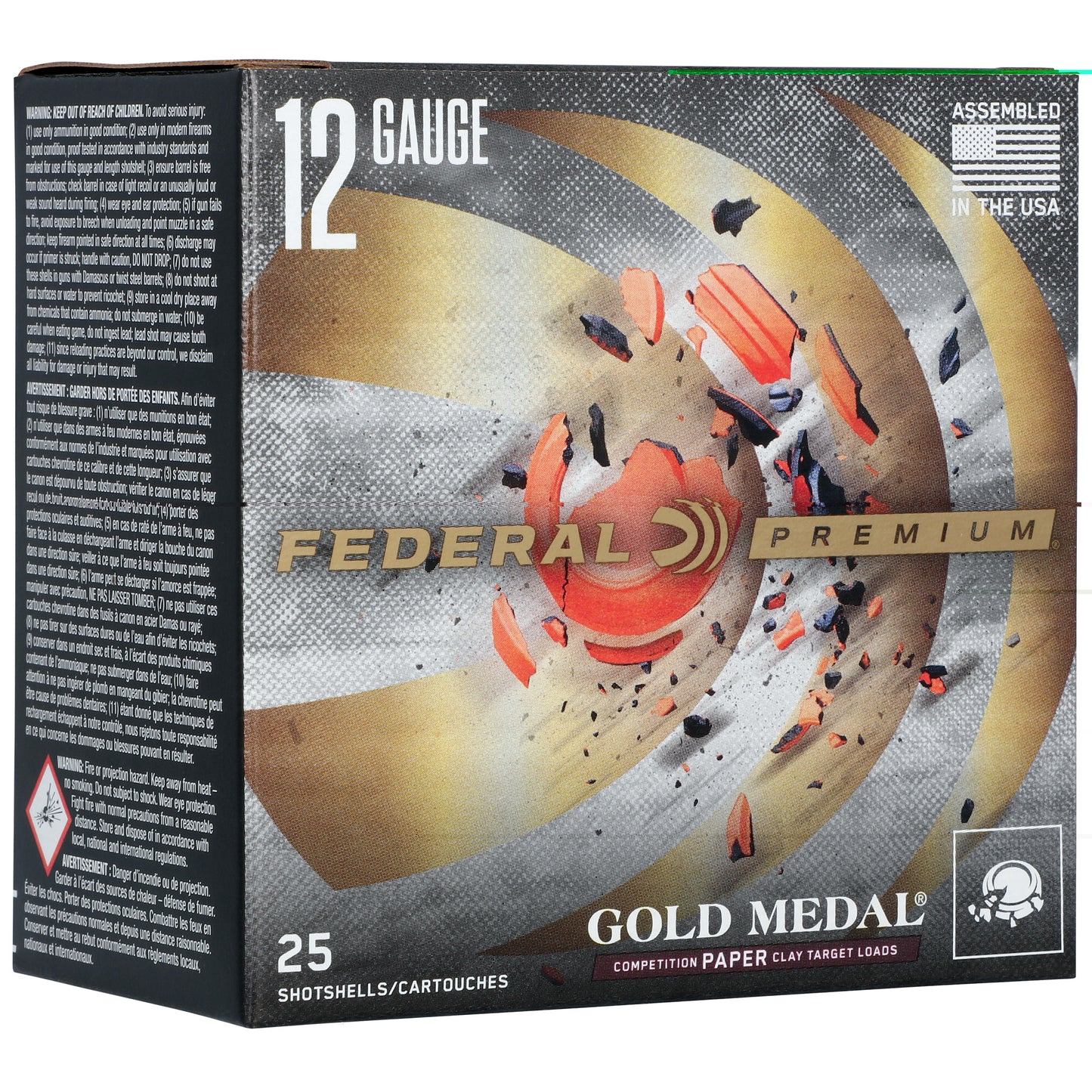 Fed Gld Mdl Paper 12ga 2.75" #8 25