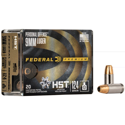 Fed Prm Hst 9mm 124gr Jhp 20/200