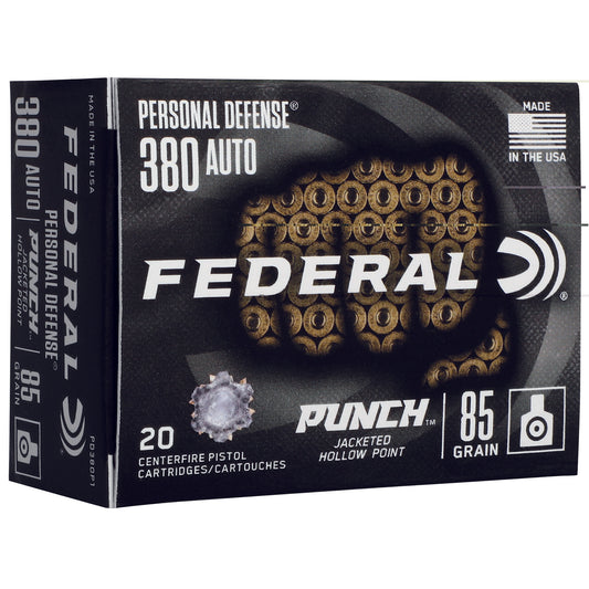 Fed Pd Punch 380auto 85gr Jhp 20/200