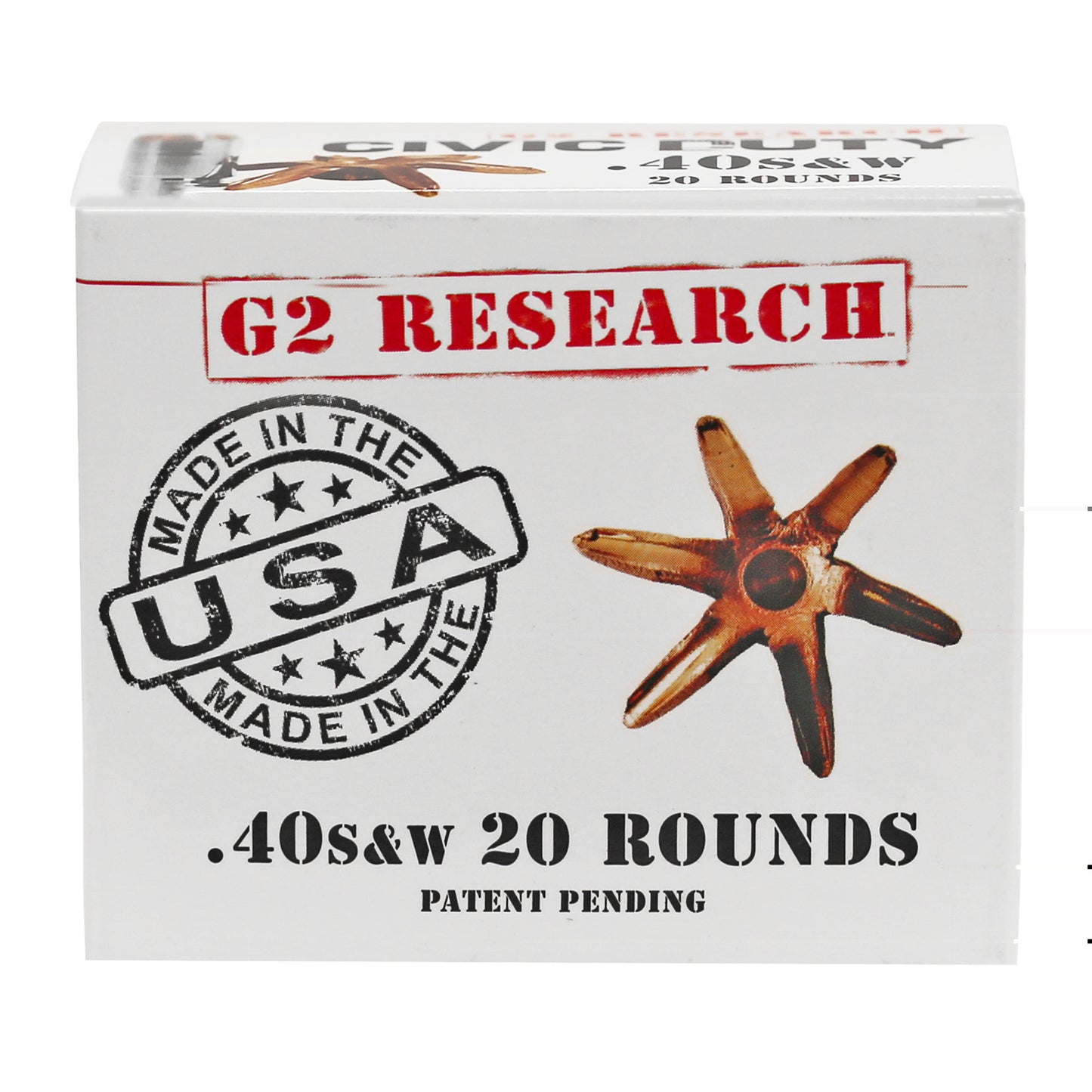 G2r Civic Duty 40s&w 122gr 20/500