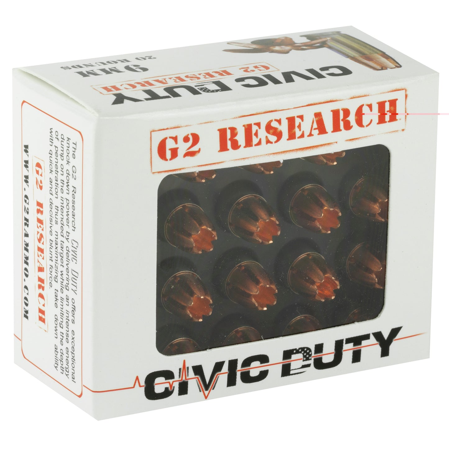 G2r Civic Duty 9mm 94gr 20/500