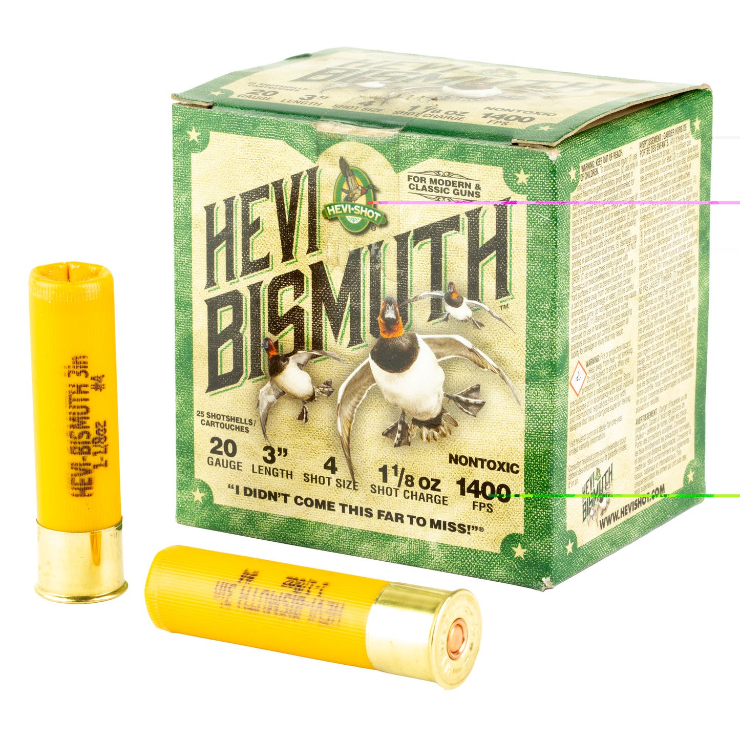 Hevi Bismuth 20ga 3" #4 25/250