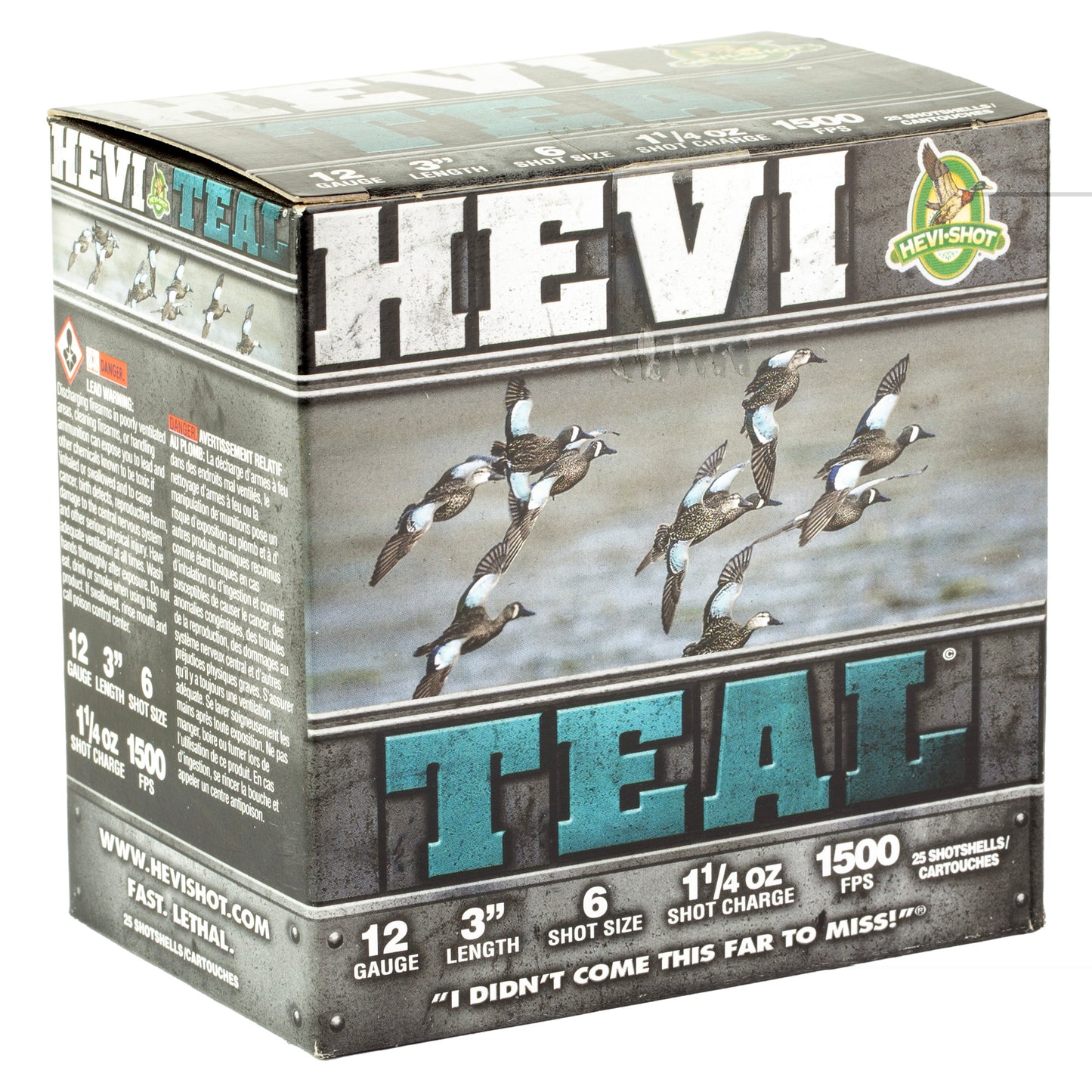 Hevi Teal 12ga 3" #6 25/250