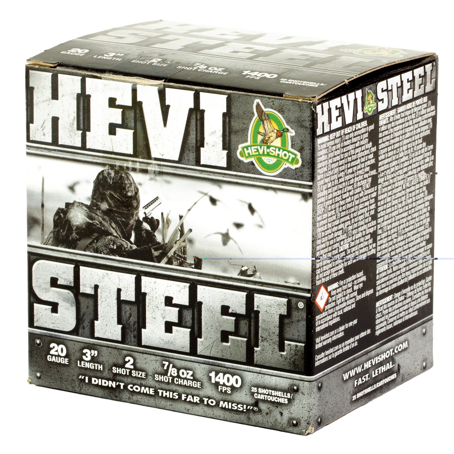 Hevi Steel 20ga 3" #2 25/250