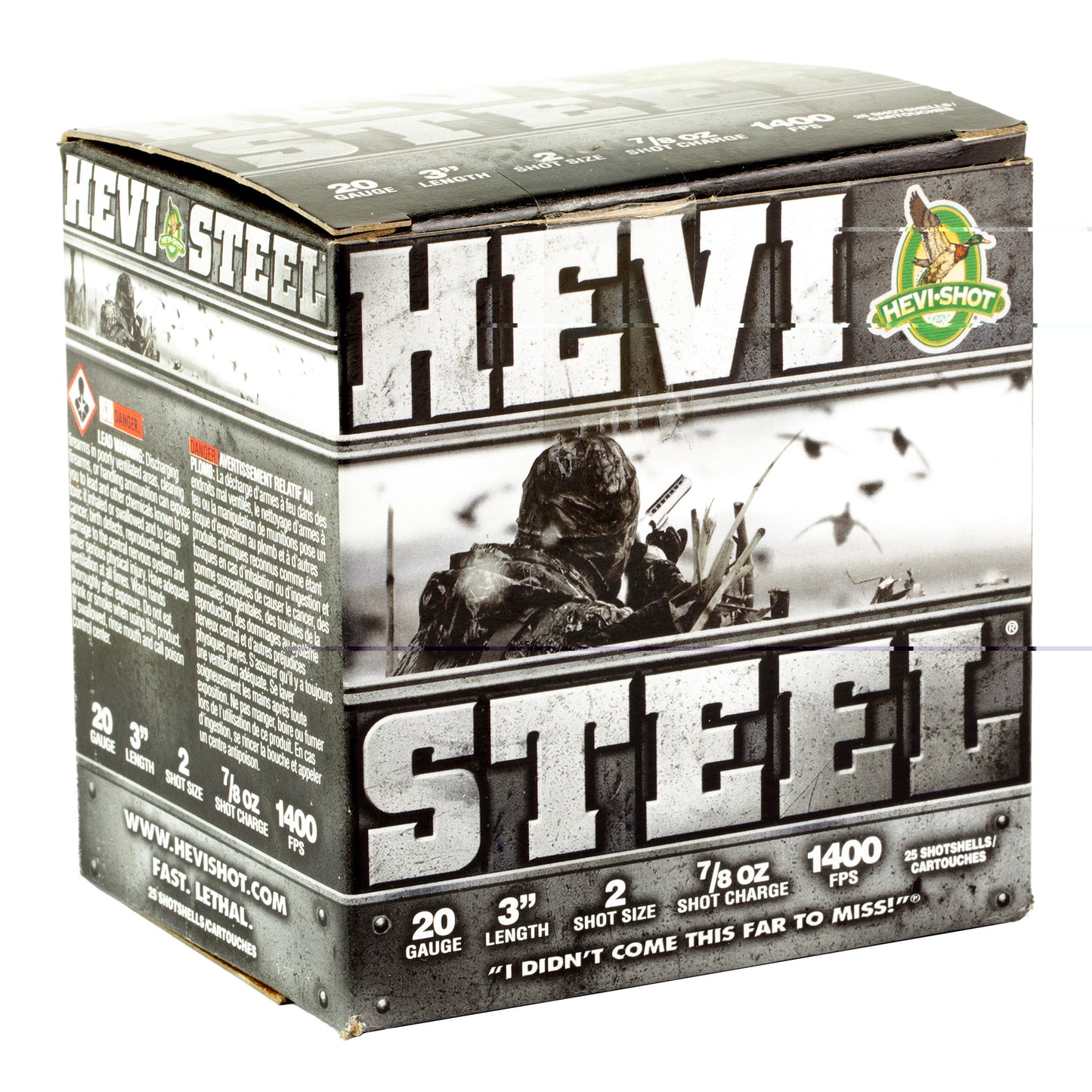 Hevi Steel 20ga 3" #2 25/250