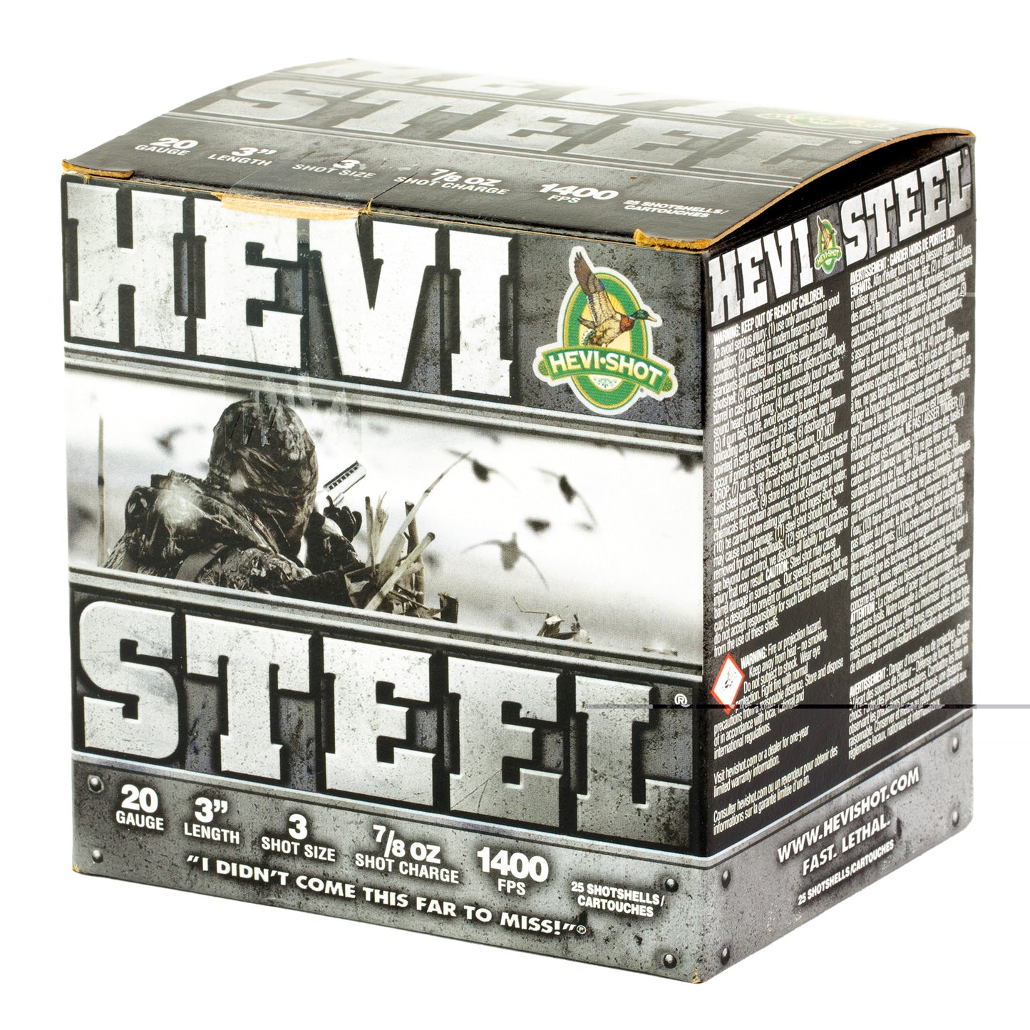 Hevi Steel 20ga 3" #3 25/250