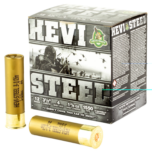 Hevi Steel 12ga 3.5" #4 25/250