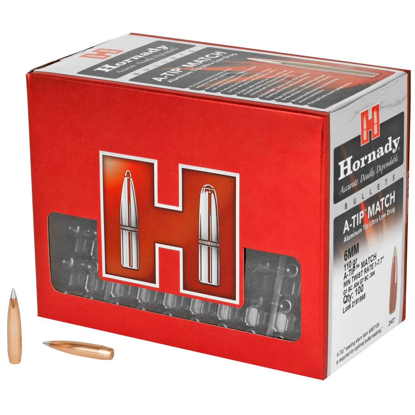 Hrndy A-tip 6mm .243 110gr 100ct