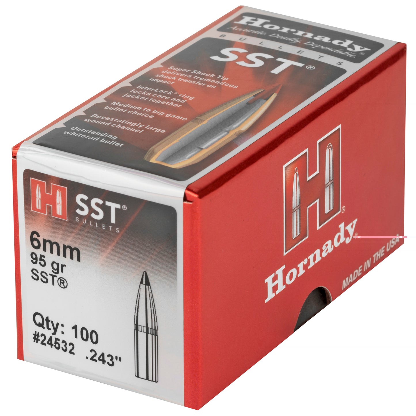 Hrndy Sst 6mm .243 95gr 100ct