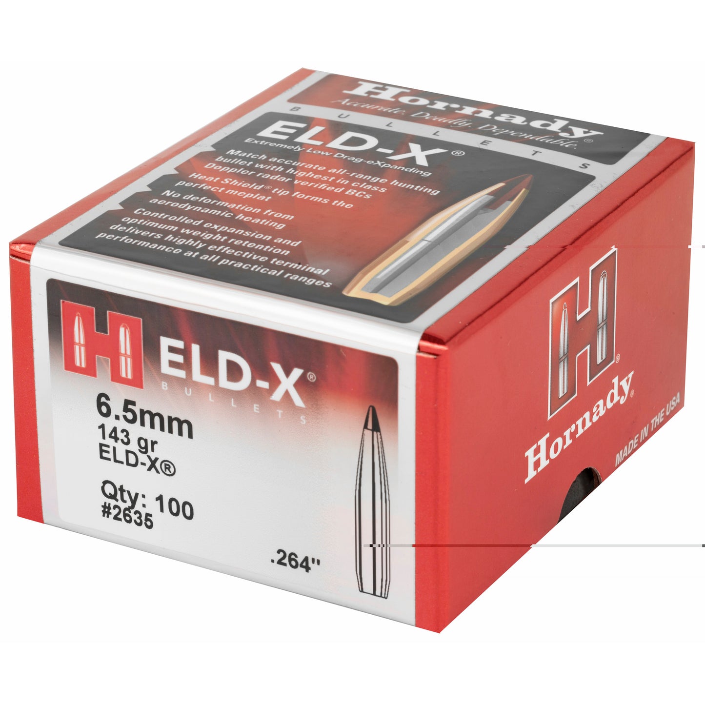 Hrndy Eld-x 6.5mm .264 143 Gr 100ct