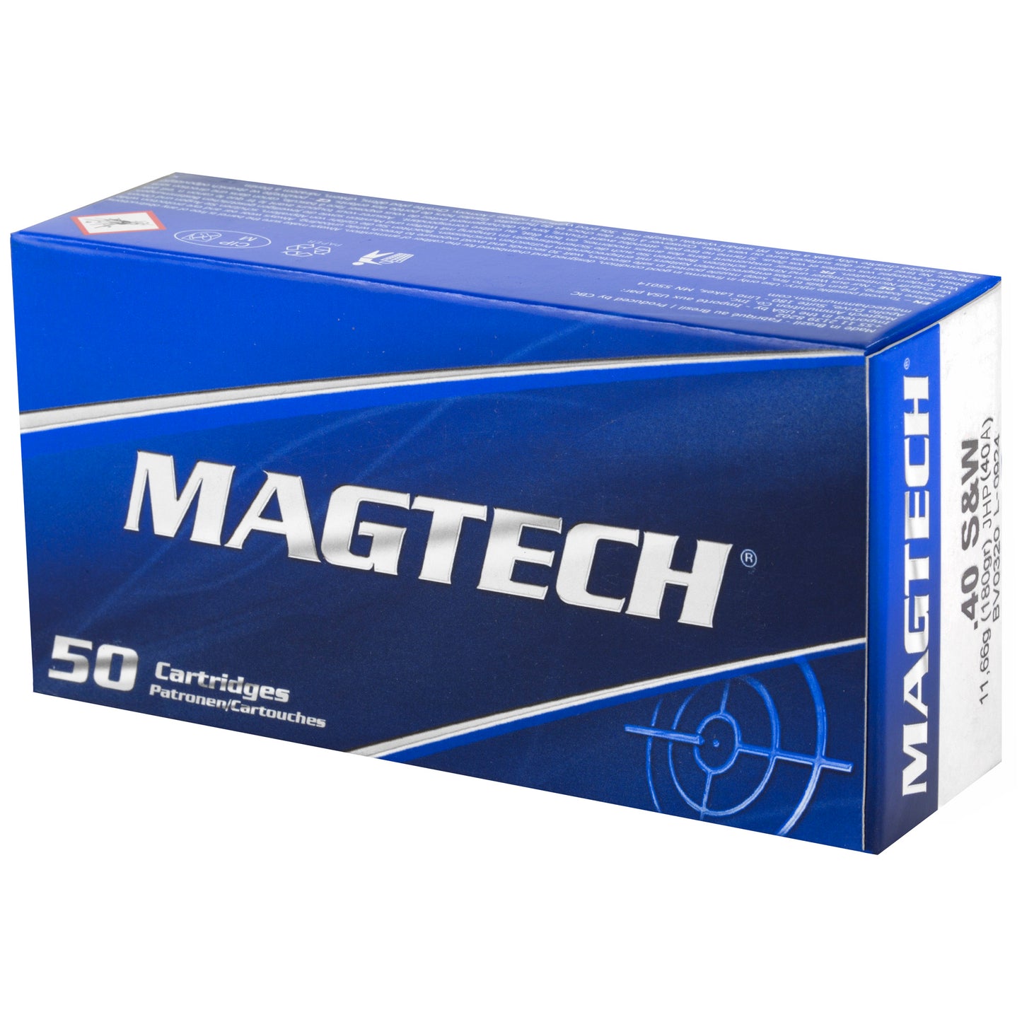 Magtech 40s&w 180gr Jhp 50/1000