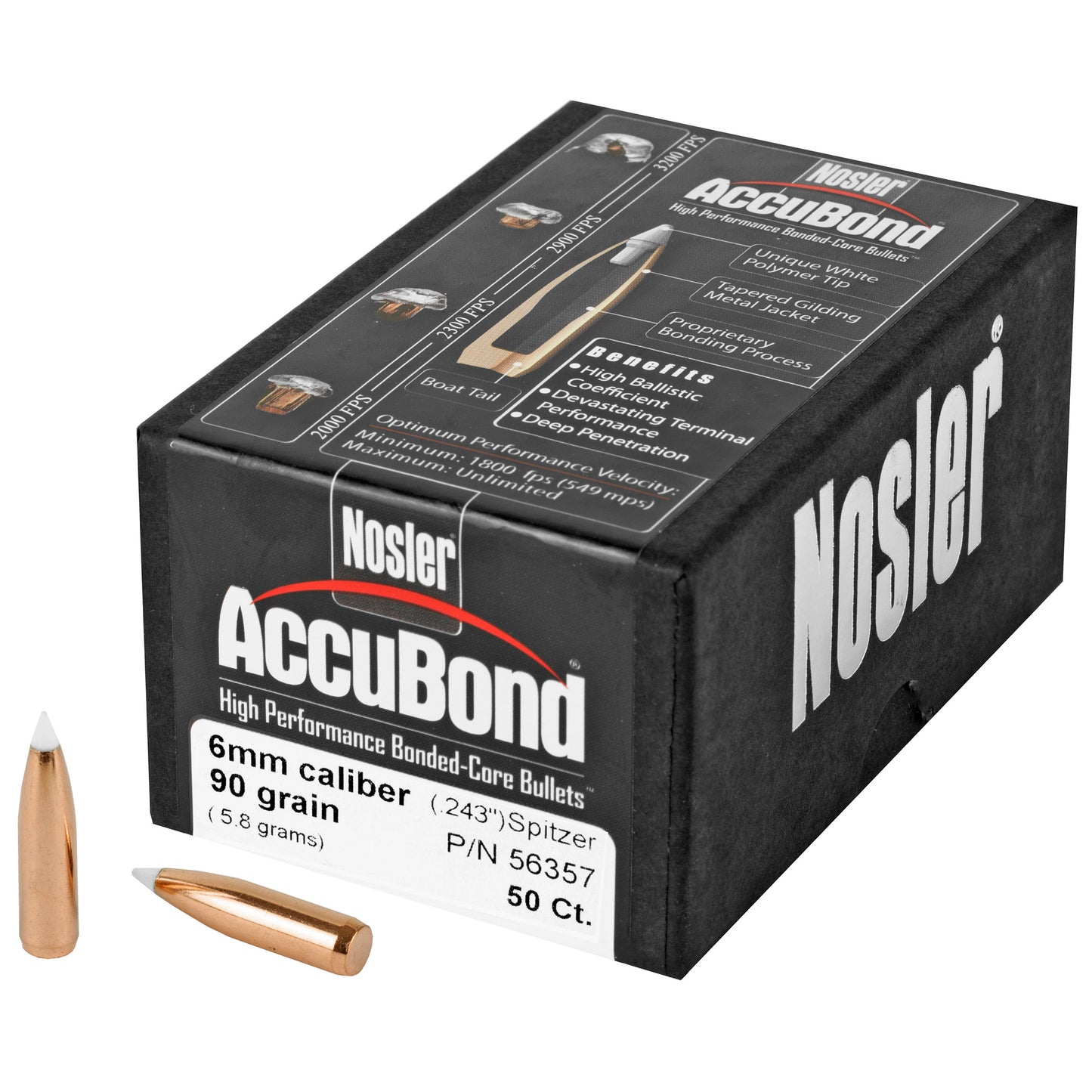 Nosler 6mm 90gr Accubond 50ct