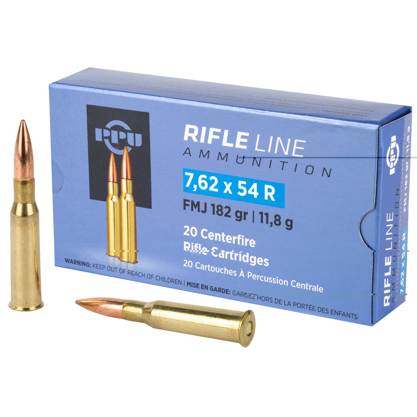 Ppu 7.62x54r Fmj 182gr 20/200