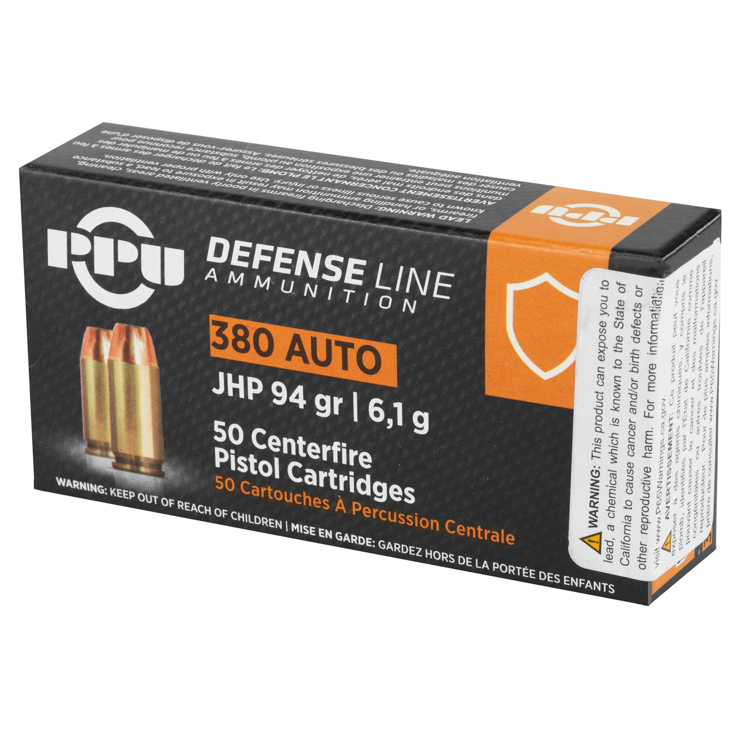 Ppu 380acp Jhp 94gr 50/1000