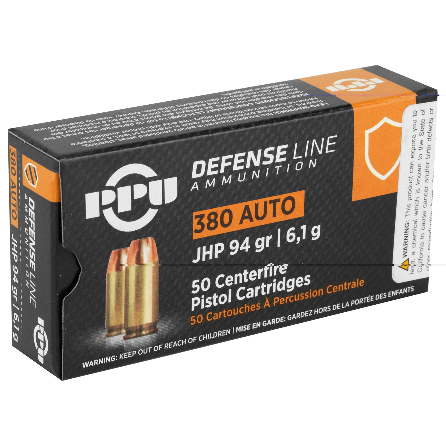 Ppu 380acp Jhp 94gr 50/1000