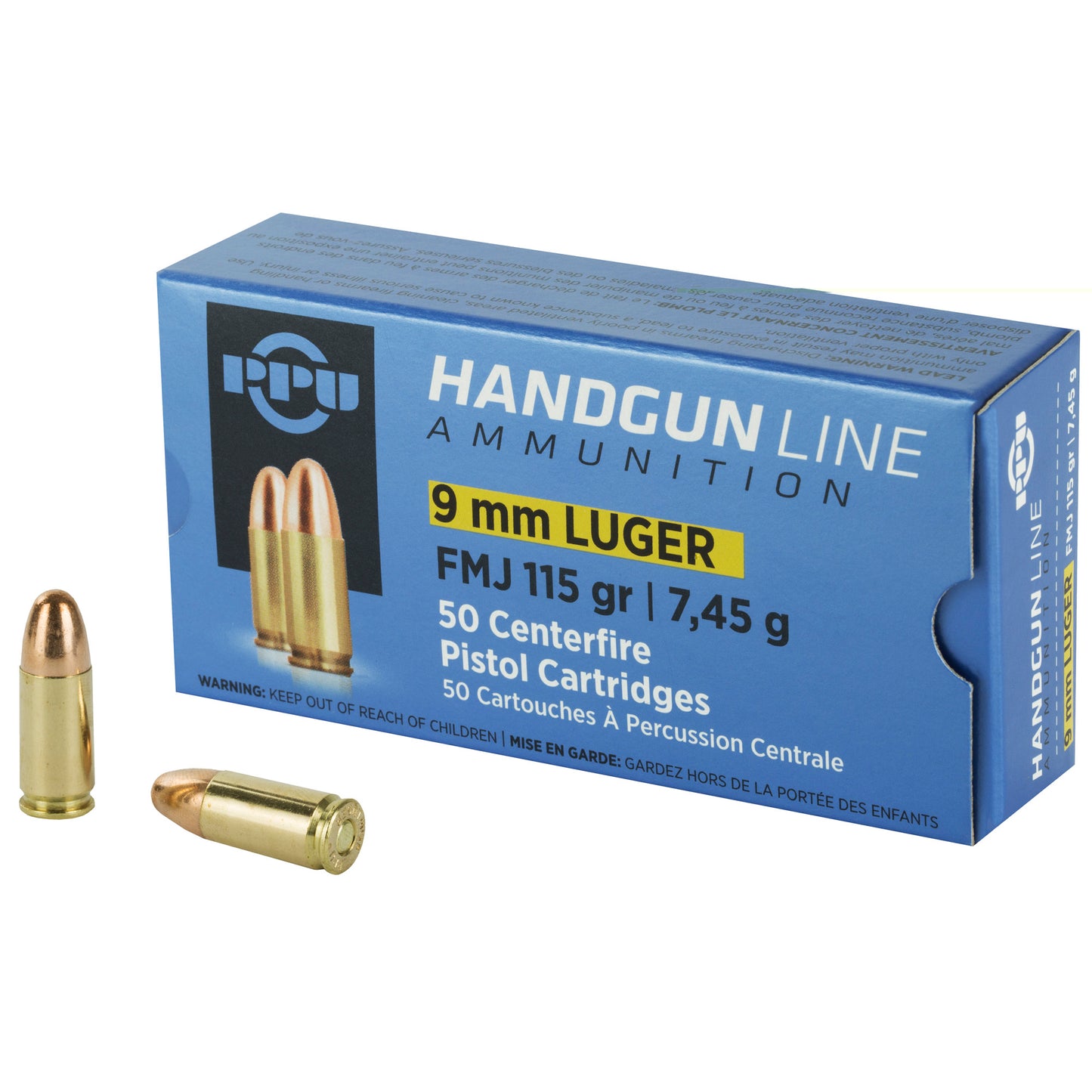 Ppu 9mm Fmj 115gr 50/1000