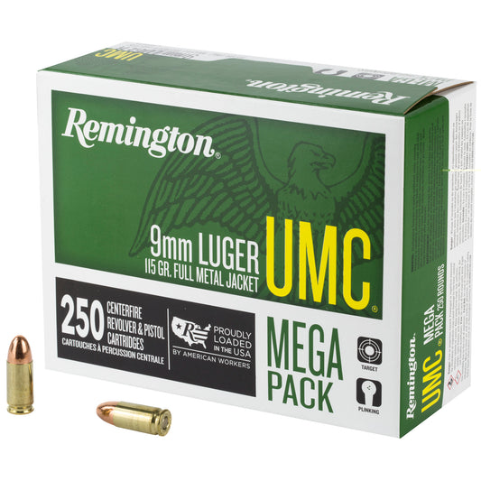 Rem Umc Mp 9mm 115gr Fmj 250/1000