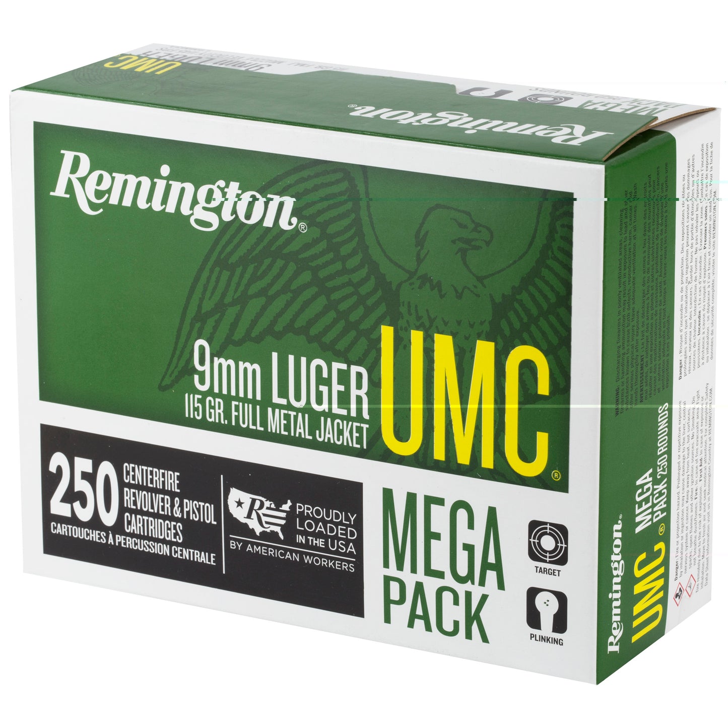 Rem Umc Mp 9mm 115gr Fmj 250/1000