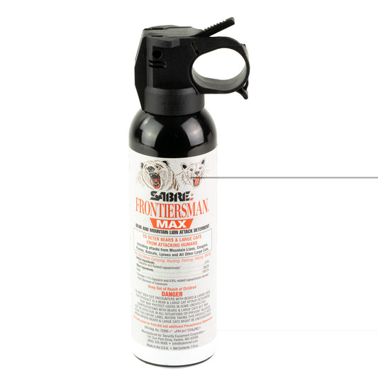 Sabre 7.9oz Bear/mnt Lion Spray Blk