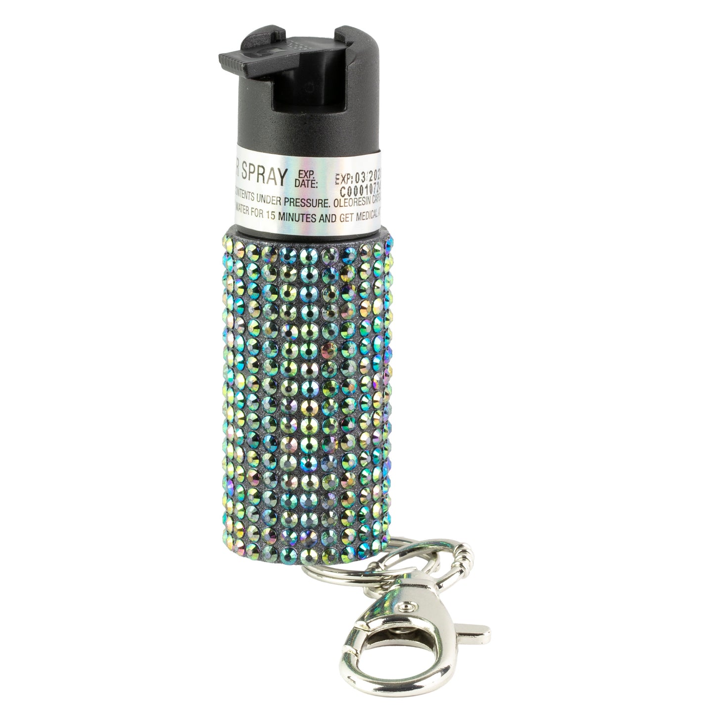 Sabre Jeweled Spray W/key Ring Blk