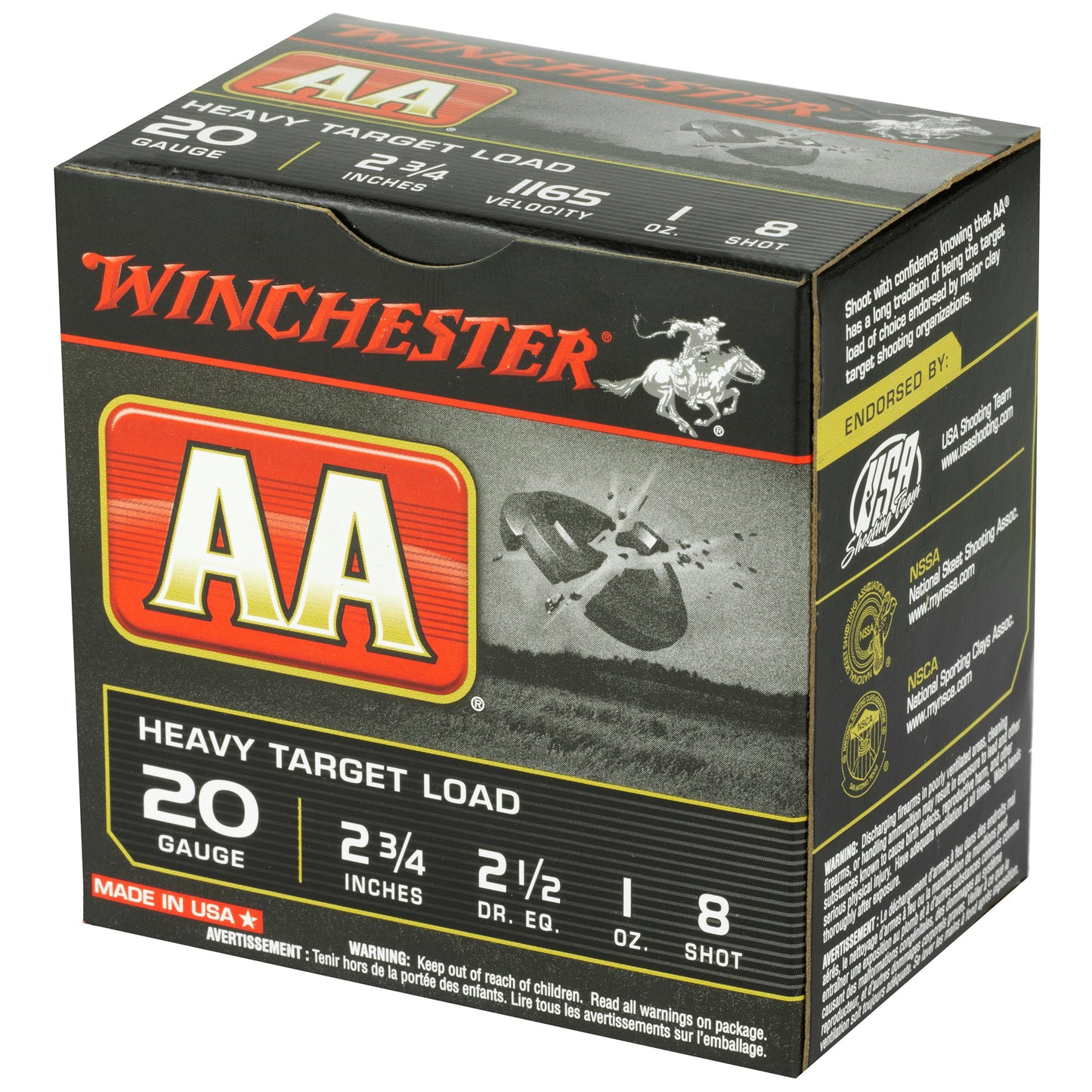 Win Aa Hvy Trgt 20ga 2.75" #8 25/250