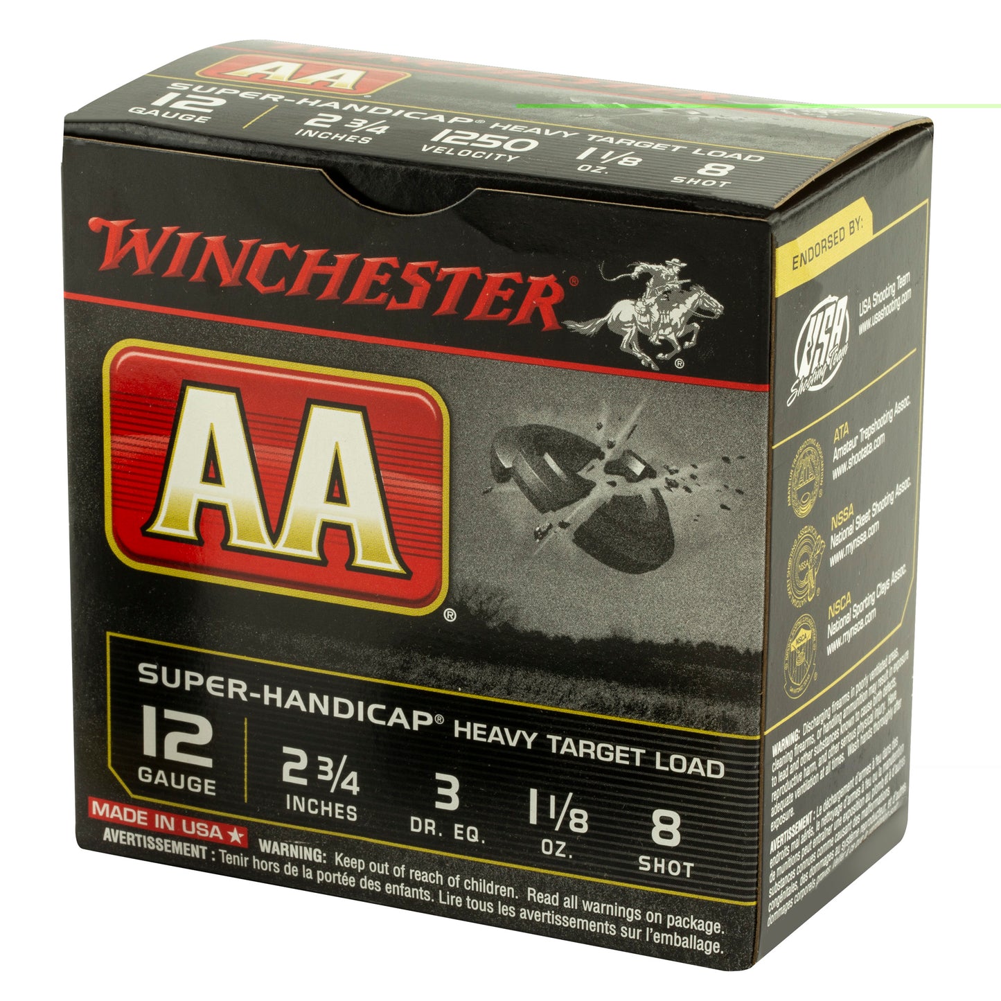 Win Aa Sh 12ga 2.75" #8 25/250