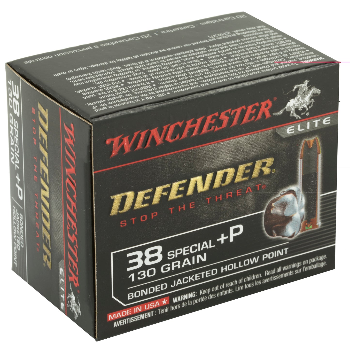 Win Defender 38spl+p 130g Jhp 20/200